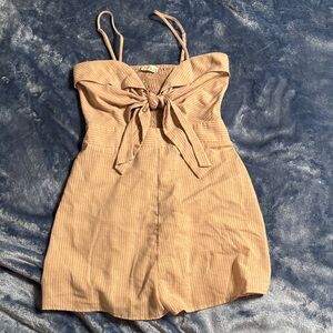 ILLA ILLA Strapless Tan Dress
